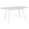 Beliani Išskleidžiamas valgomojo stalas SANFORD baltas 120/160 cm 80 cm