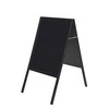 Dvipusė pastatoma kreidinė lenta BI-OFFICE 60x90, 120 cm aukštis, juodas rėmas, juoda lenta