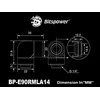 „Bitspower Advanced Multi-Link“ adapteris, 90 laipsnių G1/4 colio BSP ir 14 mm išorinio skersmens kietojo vamzdžio jungtis, pasukama.