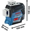 Bosch Linijinis lazerinis nivelyras GLL 3-80 C (4x1.5V AA, Carton)