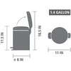 Brabantia Šiukšlių dėžė, NewIcon 5L - Baltas