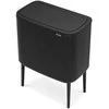 Šiukšlių dėžė Brabantia Bo Touch, 3 x 11 l, Matinė juoda