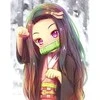 Nezuko anime stiliaus iliustracija