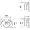 BLOW 0949# Automobilinis garsiakalbis BLOW WH-6916 6x9 3 krypčių