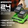 Greenworks G24X2UC4 24V+24V dviejų lizdų įkroviklis 4Ah