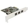 Karta jungiama į tinklą Delock DELOCK PCIe-Card > 3x ect. FireWire B + int. FireWire A