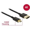 Kabelis Delock Juodas HDMI Micro - HDMI 2m (84783)