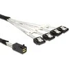 Delock Cable Mini SAS HD SFF 8643 x4 > 4x SATA 1 m