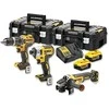 Grąžtas DEWALT COMBO KIT 18V DCK384P2T (DCD796+DCF887+DCG405) 2x5.0Ah
