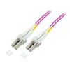 Efb Elektronik EFB EFB šviesolaidinis kabelis, dvipusis trumpiklis LC-LC 50/125 OM4, 15 metrų, LSZH, be halogenų, viržinio violetinio, 2,0 mm, išbandytas su bandymų ataskaita