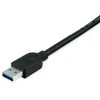 USB kabelis Equip USB-A - USB-A 5 m Juodas (133346)