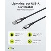 Goobay | Lightning to USB-A tekstilinis kabelis su metaliniais kištukais | 49268 | USB-A į „Lightning“.