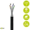 Goobay CAT 7 lauko tinklo kabelis, varinis, S/FTP (PiMF), juodas 305m 52769