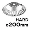 Plieninis vielinis šepetys GRAPHITE 55H101 200x25,4 mm, kietas