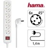 Prailginamasis laidas Hama 6-Ways, Jungiklis, 1,4m, Baltas