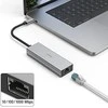 USB šakotuvas Hama 1x RJ-45 1x USB-C PD + 2x USB-A 3.2 Gen1 (002001080000)