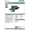 HIKOKI šlifuoklis ekscentrinis 150mm 350W 2,8 - 6,2mm SV15YC