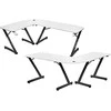 Kampinis žaidimų stalas Huzaro Hero 7.0 Gaming Desk, baltas