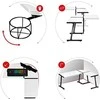 Kampinis žaidimų stalas Huzaro Hero 7.0 Gaming Desk, baltas