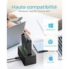 Icy Box Raidsonic | Ledinė dėžė | IB-1121-U3 prijungimo stotis, skirta 1x 2,5"/3,5" SATA I/II/III, USB 3.2 Gen 1, maitinimo šaltinis