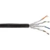 InLine Montavimo kabelis S / FTP PIMF, 7a, AWG 23, 1200 Mhz, PE, juodas, 500m (70500P)