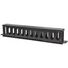 INTELLINET 19" Rackmount Cable Manager, 1U, su dangteliu, Juodas, 714679