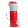 Asobu Twin Pack Butelis su puodeliu raudonas, 0,9 L + 0,6 L