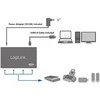 LogiLink Aliuminio HUB USB3.0 4 prievadų, juodas, Su maitinimo šaltiniu