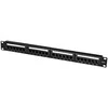 LOGILINK NP0004 LOGILINK - Patch panel UTP CAT6 24-jungtys juodas
