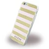 Guess iPhone 6 / 6S GUHCP6STGPI rožinis kietas dėklas Ethnic Chic Stripes 3D