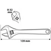 Reguliuojamas raktas NEO 03-020 139 mm, 0-32 mm