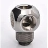 Bitspower Adapteris Q-Splitter G1/4 inch Male to 3x G1/4 inch Female – rotatable, glossy juodas