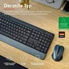 Klaviatūra ir pelė Kit Trust Trezo Comfort Wireless Klaviatūros ir pelės rinkinys - German QWERTZ išdėstymas