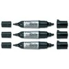Pilot Pen Permanentinis dvipusis žymeklis Pultas TWIN JUMBO 1-3mm., 5-6 mm., juoda