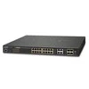 Šakotuvas Planet 16-Port 10/100/1000T 802.3at PoE + 4-Port Gigabit TP/SFP Combo valdomas jungiklis / 220W