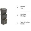 Prosperplast Sortibox pilkos spalvos šiukšlių dėžių rinkinys 3x25L