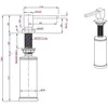 Kvadratinis dozatorius 500 ml quadron emma copper