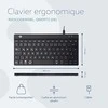 R Go Tools COMPACT BREAK Klaviatūra QWERTZ - DE Juodas su laidu