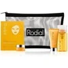 „Little Luxuries“ rinkinys „Rodial“: skaistinamasis veido gelis su vitaminu C, 20 ml + skaistinamoji pudra su vitaminu C, 15 ml + skaistinamasis tonikas su vitaminu C, 100 ml + energizuojanti veido kaukė su vitaminu C, 20 g