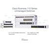 Šakotuvas Cisco CBS110 nevaldomas 24 prievadų GE, dalinis PoE, 2x1G SFP bendrinamas