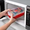 Sistema Stačiakampė mikrobangų krosnelėje šildoma priešpiečių dėžutė, 1,25 l, raudona