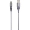SKROSS USB Kabelis USB-A to Lightning, Braining, 1,20m, space pilkas