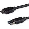 Kabelis USB StarTech USB-A - micro-B 0,5 m Juodas (USB3AUB50CMS)