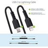 USB kabelis StarTech USB-C - Žaibas 1 m Juodas (RUSB2CLT1MBC)