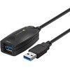 USB kabelis Techly USB-A - USB-A 5 m Juodas (ICUR3050)