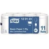 Popieriniai rankšluosčiai TORK Basic, 1 sl., 21,5 cm x 120 m, M1, 120123, balta sp.