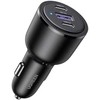 Automobilinis įkroviklis UGREEN CD239, USB, 3x USB-C, PD, 69W, juoda