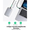 Ugreen CM300 70498 skyrius 2,5'' SATA 3.0 6Gbps kietasis diskas - pilka + USB-C - USB-A laidas 0,5 m