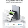 Ugreen CM300 70498 skyrius 2,5'' SATA 3.0 6Gbps kietasis diskas - pilka + USB-C - USB-A laidas 0,5 m