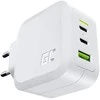 Green Cell Žalias Cell Žalias Cell įkroviklis 65W GaN GC PowerGan - 2x USB-C, 1x USB-A - baltas